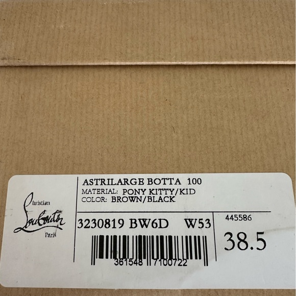 NWB Louboutin Astrilarge Botta 100 Leopard Print Pointed Toe Pony Boots 38.5 - Picture 7 of 15